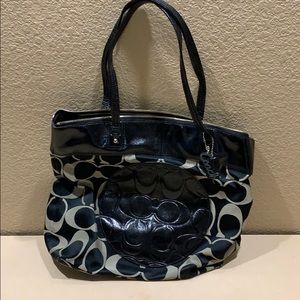 Black and Grey Coach Purse